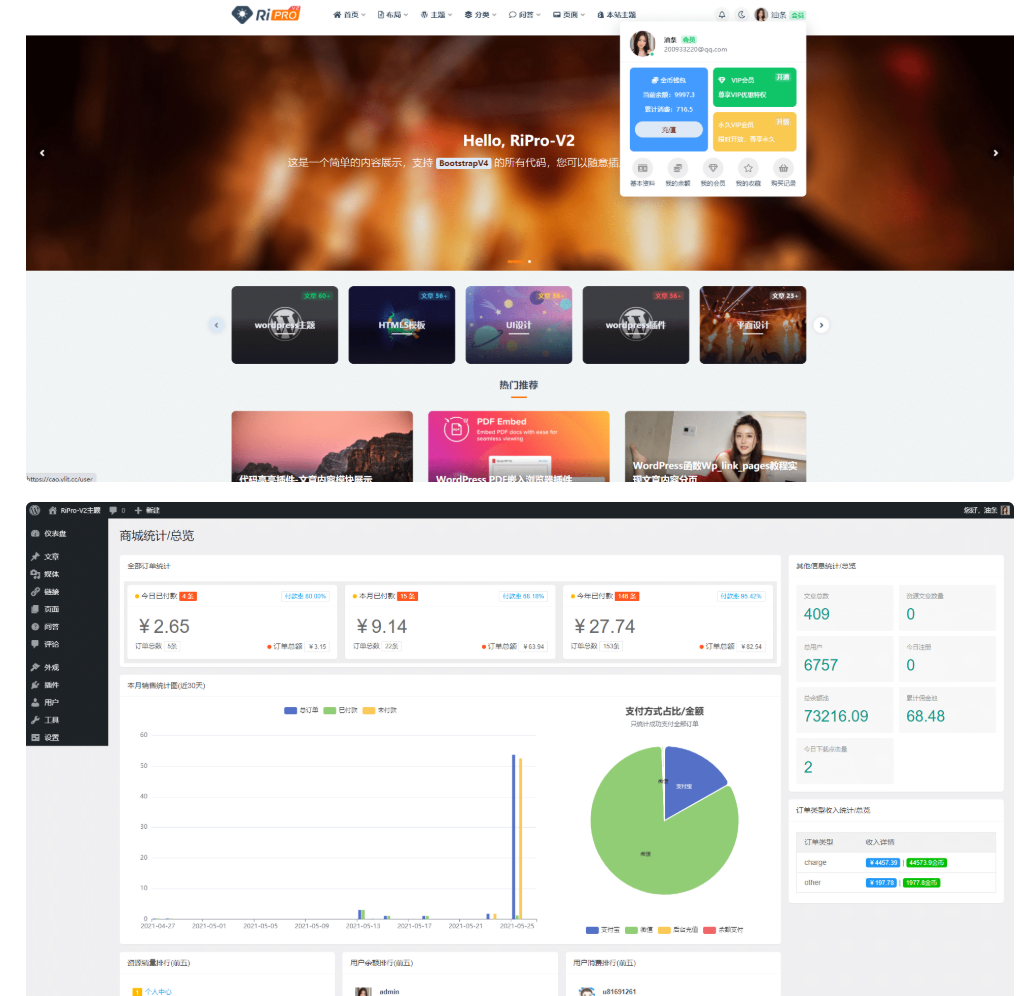RiPro-V2 4.8最新版 不限域名无限搭建（授权激活文件）
